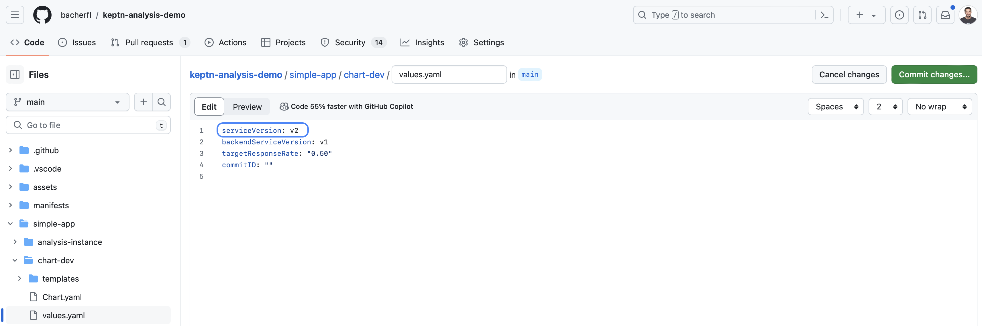 Updating the dev stage